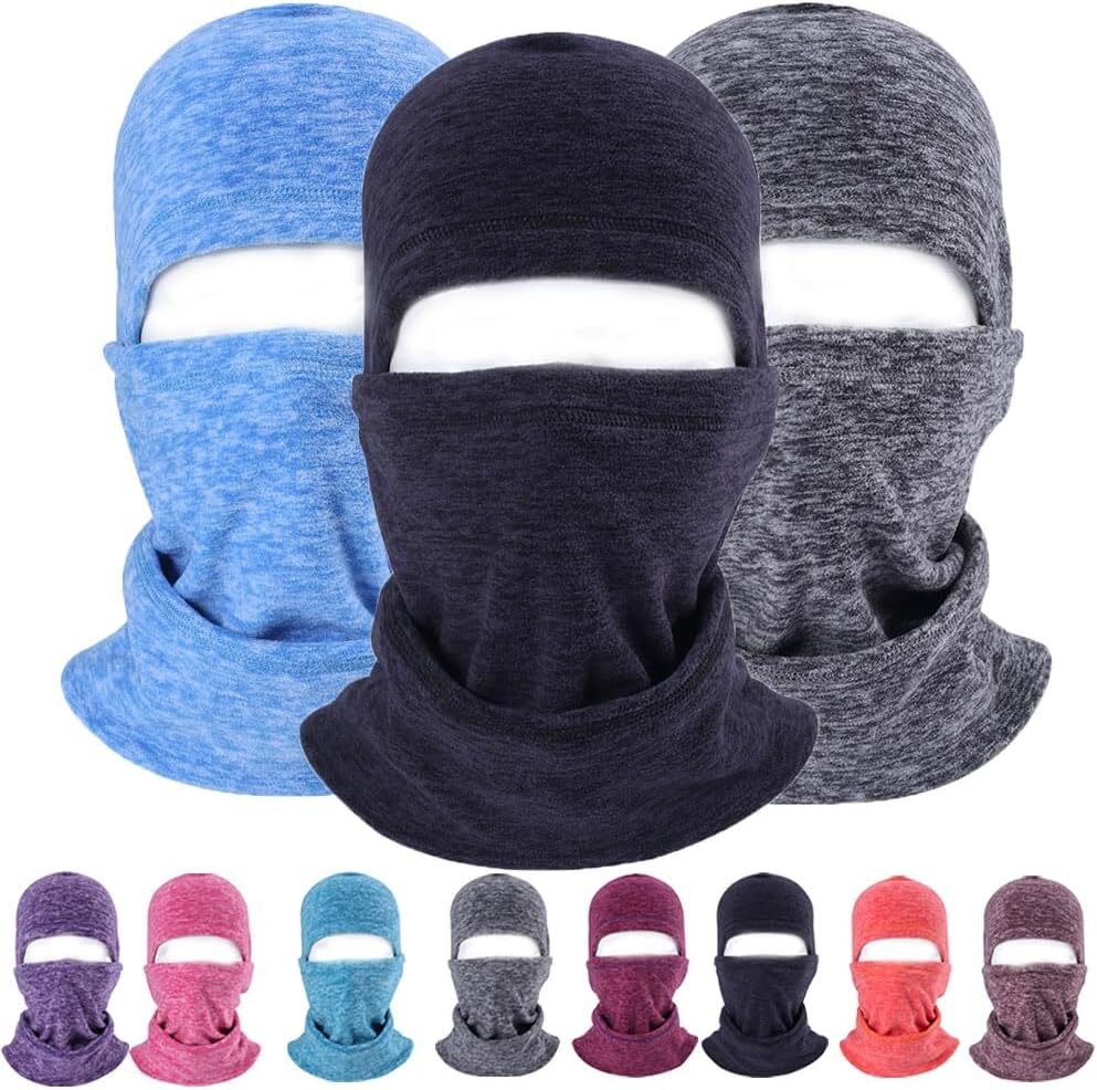 Balaclava Winter Fleece Face Mask Windproof Ski Neck Thermal for Women Kids Men