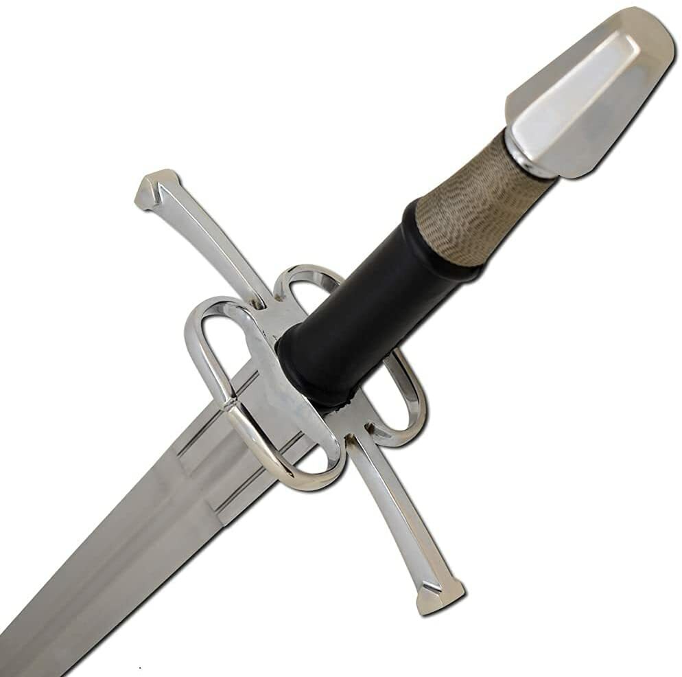 15TH CENTURY LONG FULL TANG TEMPERED BATTLE READY HANDMADE SHARP EDGE SWORD 