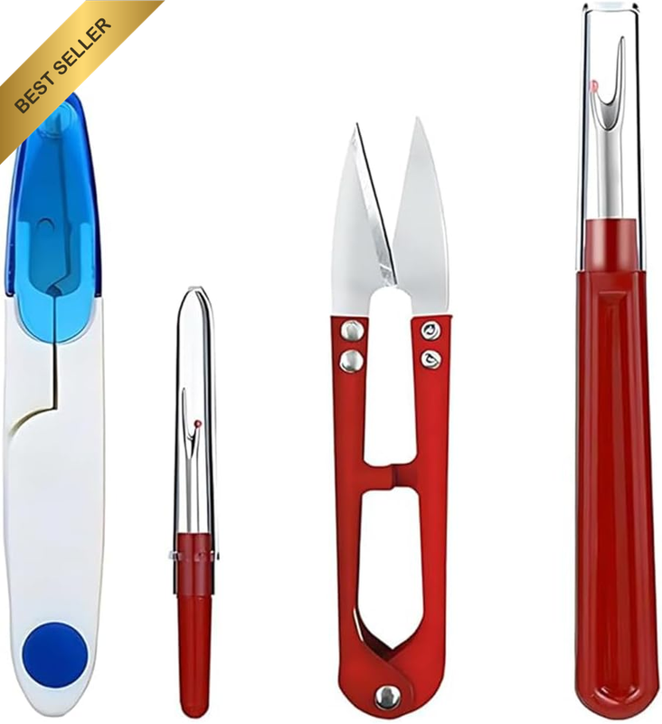 Professional Sewing Tool Set, 4 - Piece Kit with Fabric Scissors, Seam Ripper, I