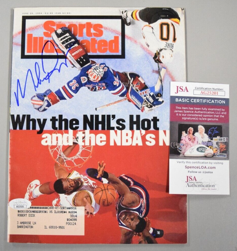 Mike Richter Signed June 20 1994 Stanley Cup Sports Illustrated Magazine JSA COA