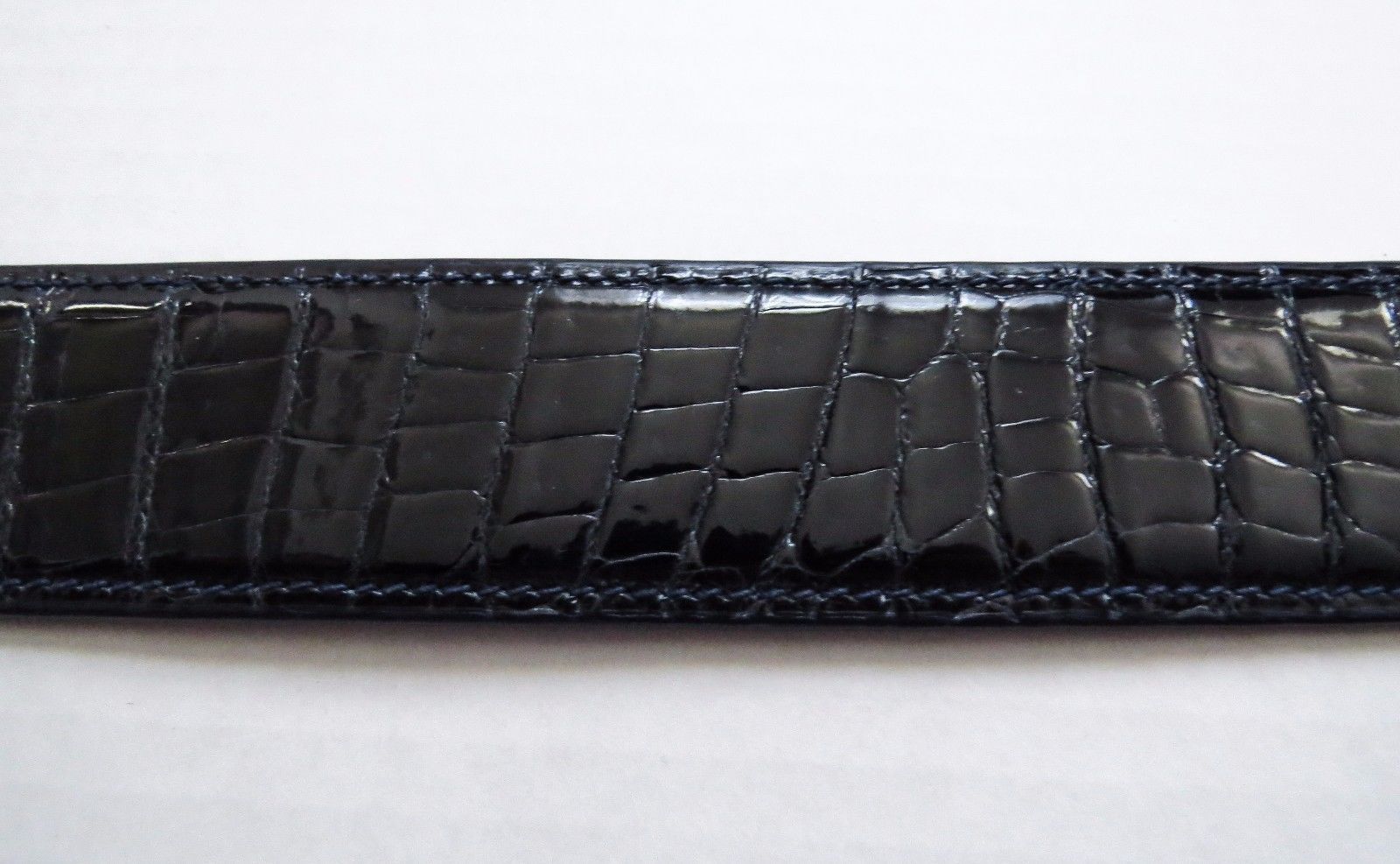 Pre-owned Stefano Ricci Blue Crocodile Leather With Eagle Gold Buckle Belt 34 Us 85 Cm