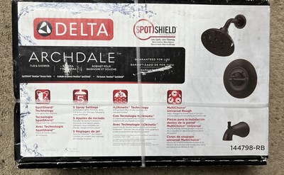 Delta Archdale Venetian Bronze 1-handle Multi-function Round Bathtub and Shower