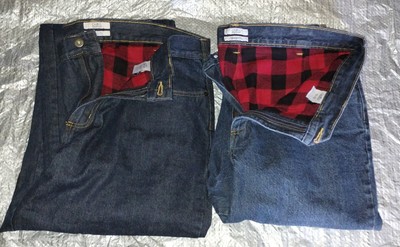 2 Pair Men's Flannel Lined Jeans                      Croft & Barrow 