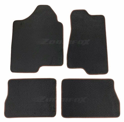4 Pcs OE Red Trim Front Rear Nylon Carpets Floor Mats For 03-09 Hummer H2