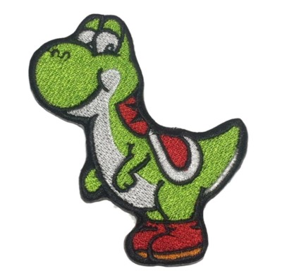 Yoshi Dinosaur Super Mario 3 1/4 Inches Tall Iron On Patch