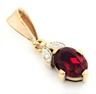 Ruby & Diamond Pendant 9ct Yellow Gold Fine Unisex Gemstone Jewellery.JPG