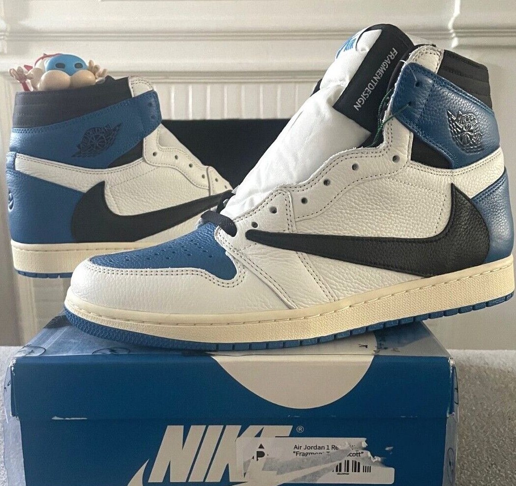 New Air Jordan 1 High OG SP Fragment Travis Scott Blue 6
