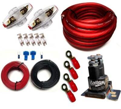 SECONDARY CAR BATTERY CHARGE ISOLATOR WIRING KIT FUSES AND FUSE HOLDER 150A 80A 