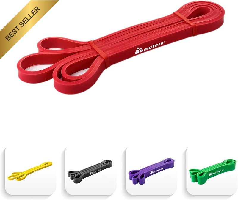 Meteor Essential Power Bands, Resistance Loop Set, Natural Latex Fitness Bands f
