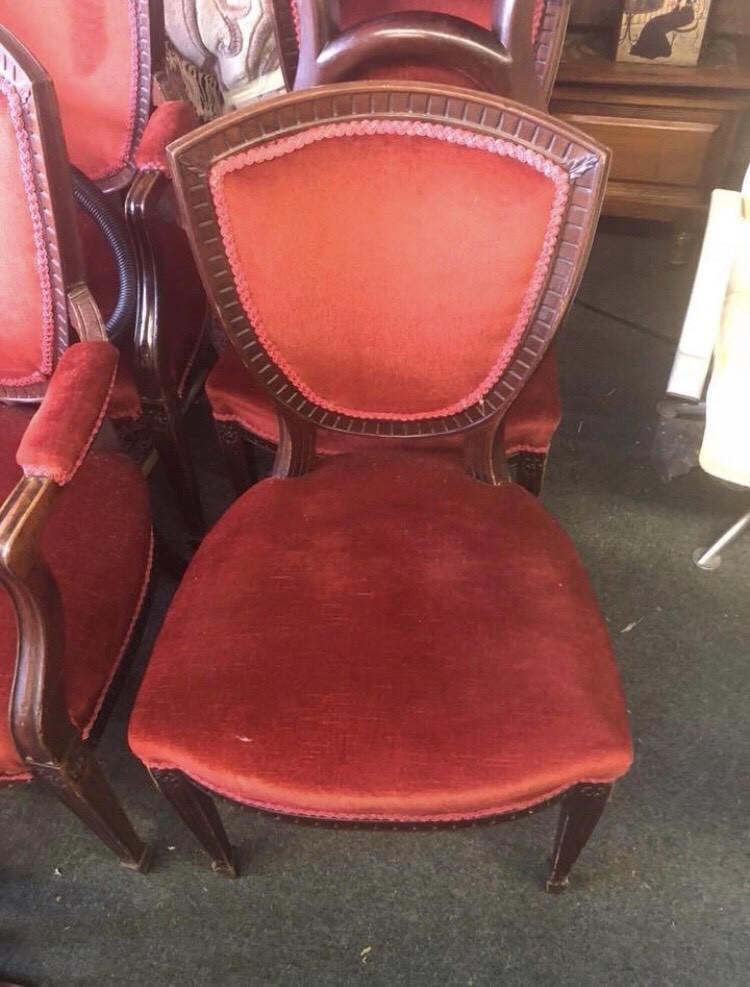 6 red velvet dining room chairs in Norwich, Norfolk Gumtree