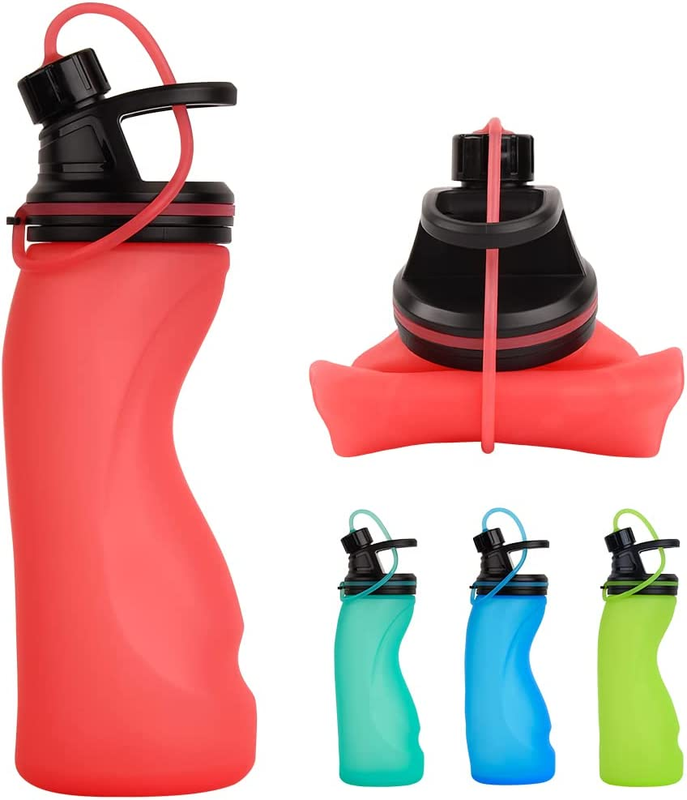 Collapsible Water Bottle BPA Free - Foldable Water Bottle for Travel Sports