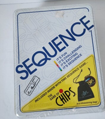 SEQUENCE Family Strategy Board Game by Jax in TIN Box Sealed 2020 READ