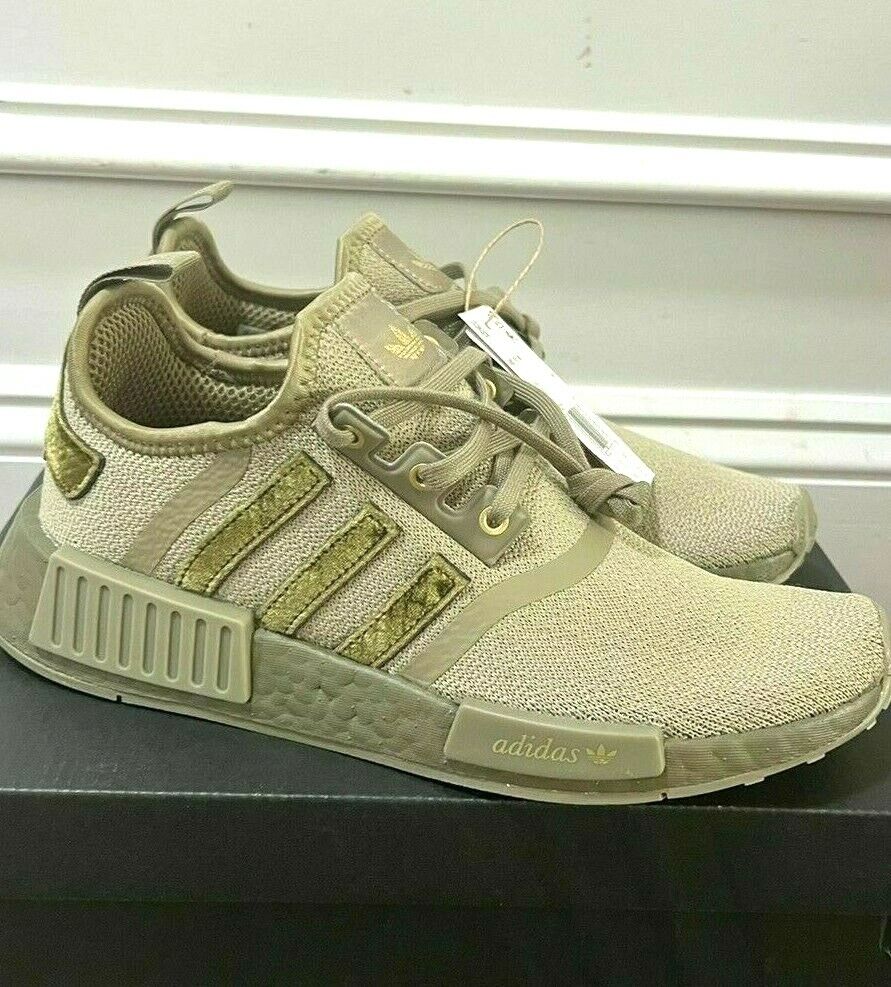 Pre-owned Adidas Originals Adidas Nmd R1 Olive Green Gold Velvet Boost ...