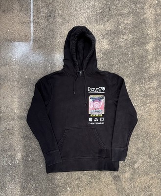 HUF Emergency System Men s Size Medium Black Heavyweight Long Sleeve Hoodie
