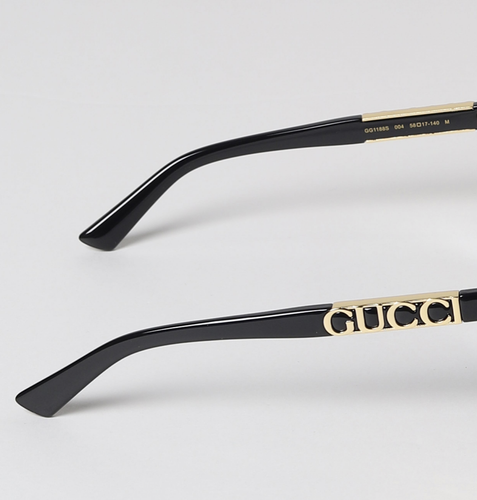 Pre-owned Gucci Gg1188s-004 Black Black Blue Sunglasses