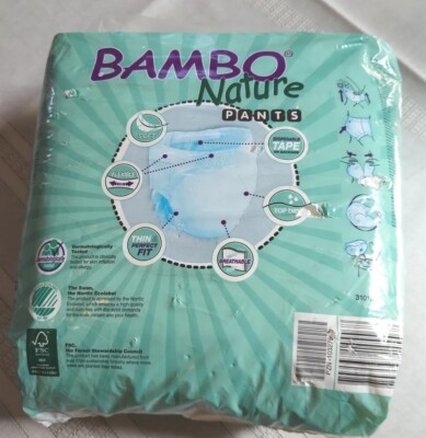 New Bambo Nature 20 Pack Junior Size 5 (26-44 Lbs) Pullon Pants
