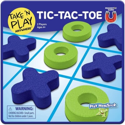 Take 'N Play TIC TAC TOE - Portable Magnetic Travel Car Game - Kids & Adults