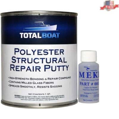 Versatile Polyester Filler Kit for Boat Building & Repair - Long Strand Fiber
