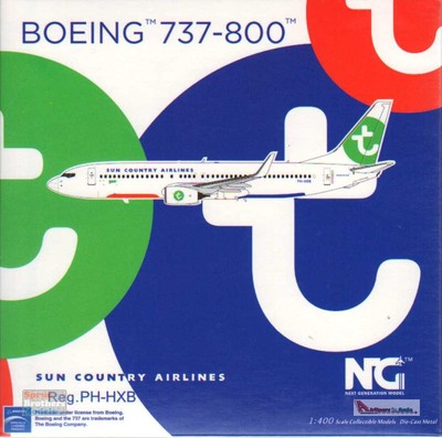 NGM58130 1:400 NG Model Transvia (Sun Country) Airlines B737-800(W) Reg #PH-HXB