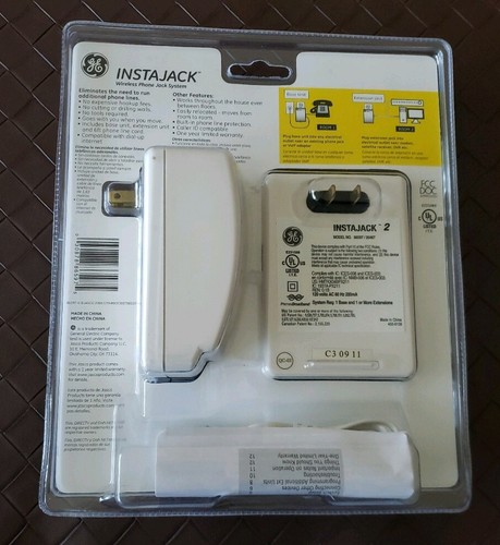 NEW GE INSTAJACK Wireless Phone Jack System Satellite VoIP DVR Tivo 86597 NIP