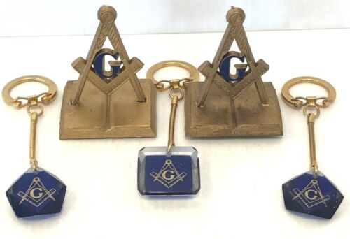 Vintage Masonic Freemasonry Freemason Stands & Key Chains Fraternal Organization