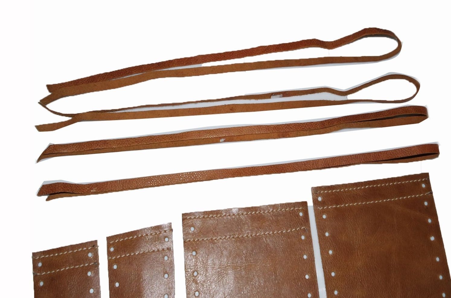 Indian Chief Handlebar Grip Cover Fringe Tassel Genuine Tan Leather 