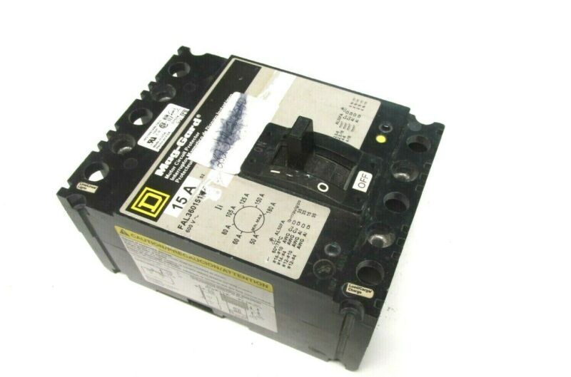* Square D 15 Amp 3 Pole Circuit Breaker Fal3601513m (label) .... Vc-247a