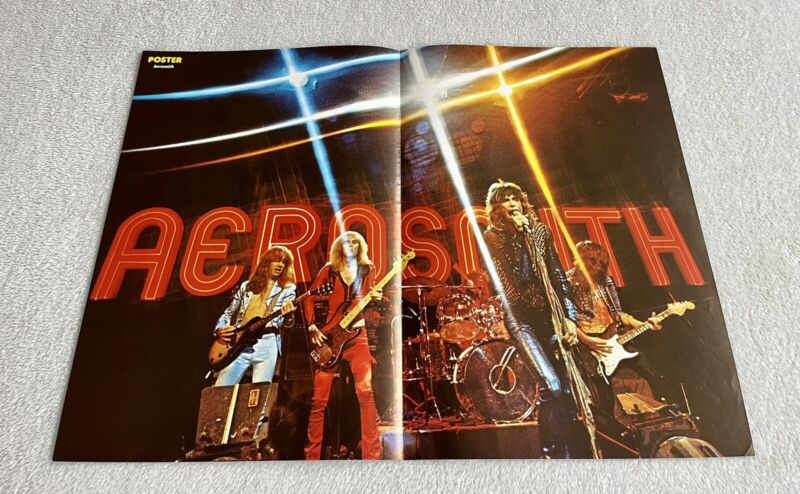 AEROSMITH 1976 STEVEN TYLER PERRY Swedish Poster Music Magazine 1970s Vintage