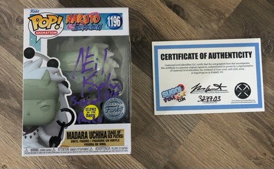 Neil kaplan signed funko pop #1196 GITD Madara Uchiha with COA