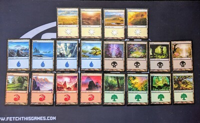 20 Basic Land - 1x of each art - Commander - NM/SP - Magic the Gathering MTG FTG