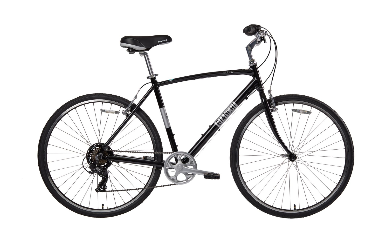 Bianchi SIENA 41cm Black '21 Hybrid Bike | eBay