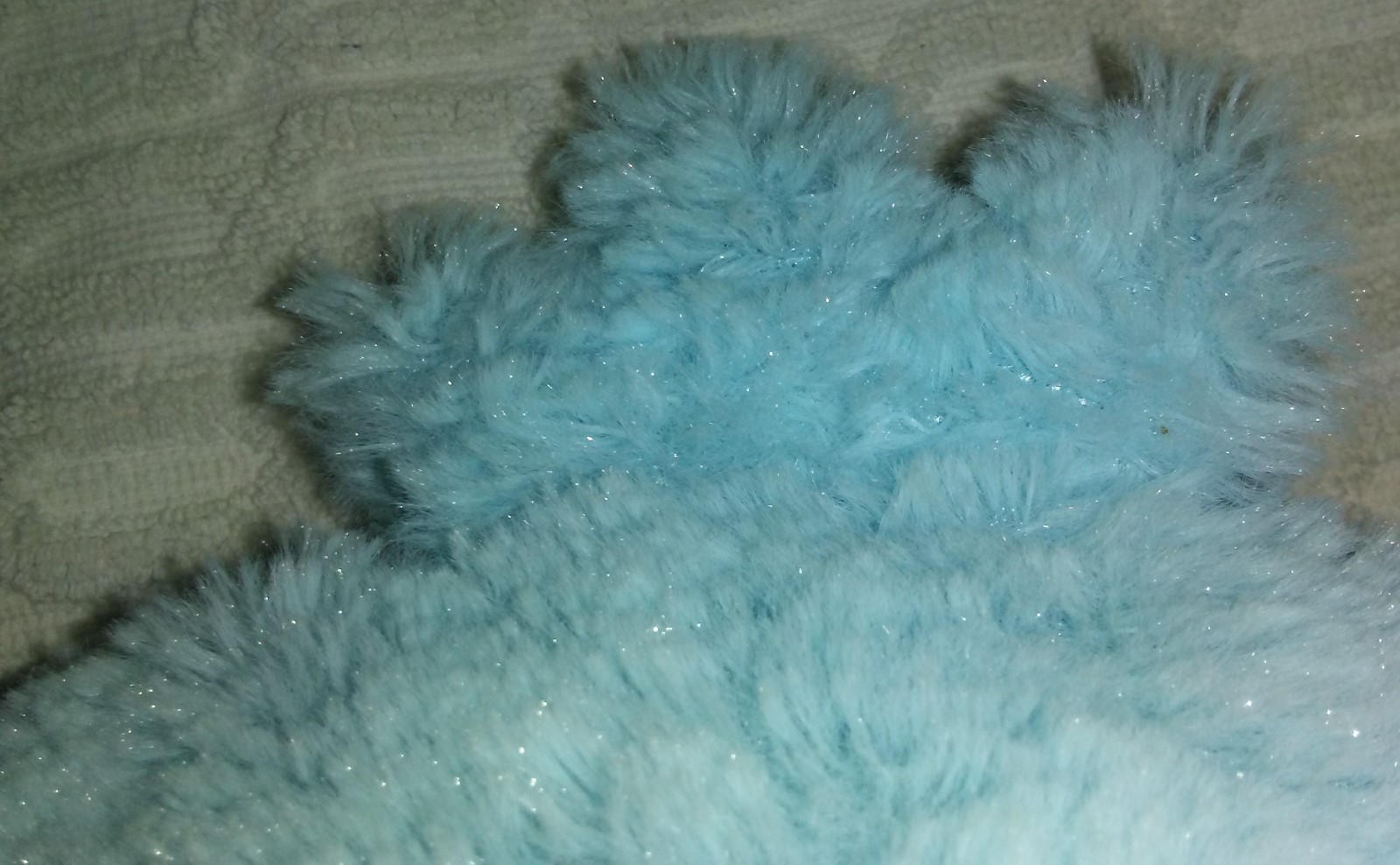 14”National Prize & Toy Light Blue Three Eyed Fanged Fluffy Soft Monster Plush