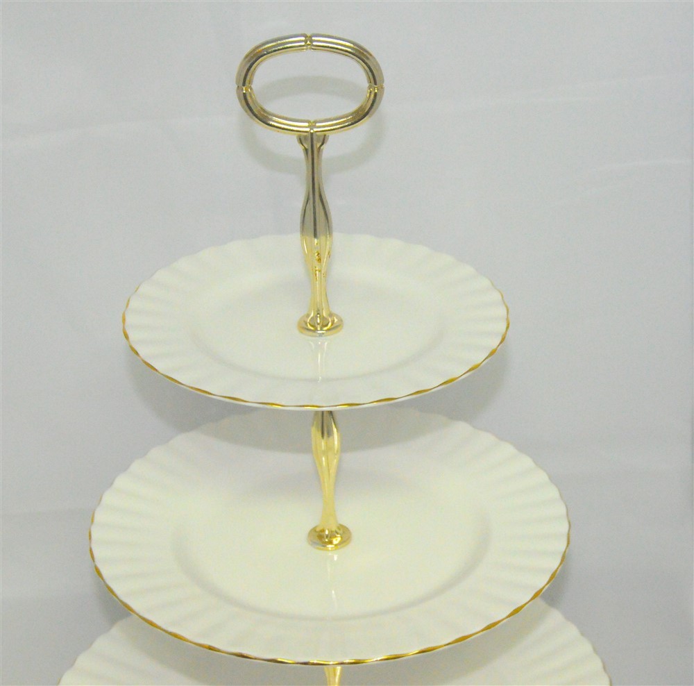 Royal Albert Val D' or Three Tier Tidbit Cake Server