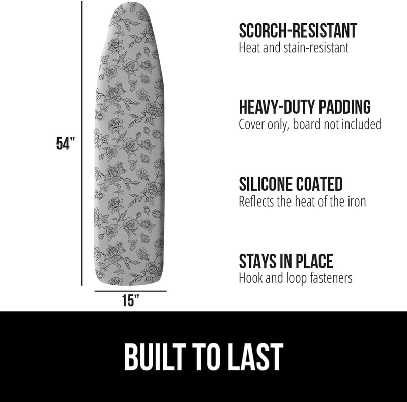Reflective Silicone Ironing Board Cover, Resist Scorching and Staining, 15x54, H