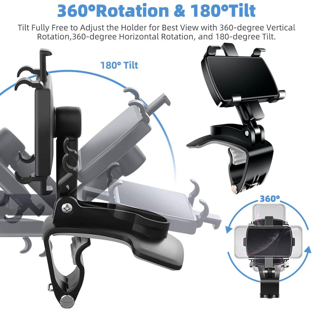 Universal 360° Car Phone Mount Holder For Cell Phone Samsung Galaxy iPhone 