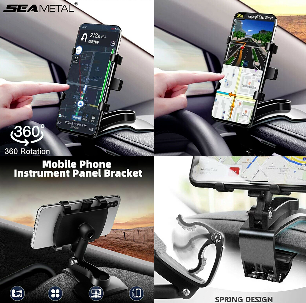 Universal 360° Car Phone Mount Holder For Cell Phone Samsung Galaxy iPhone 