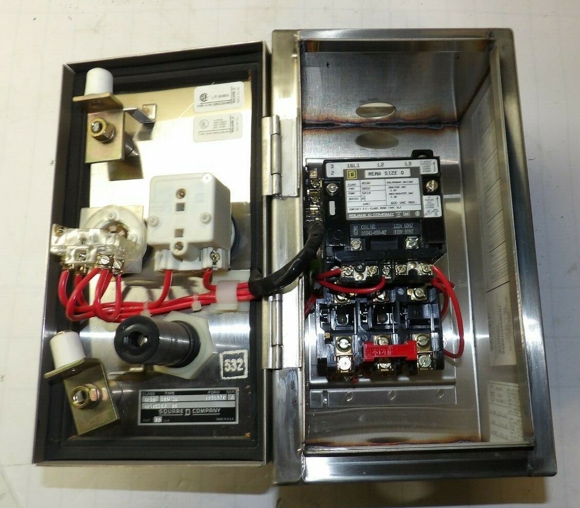 NEW SQUARE D SS ENCLOSED SIZE 0 MOTOR STARTER 4/4X 600 VAC 120 V COIL  8536SBW12