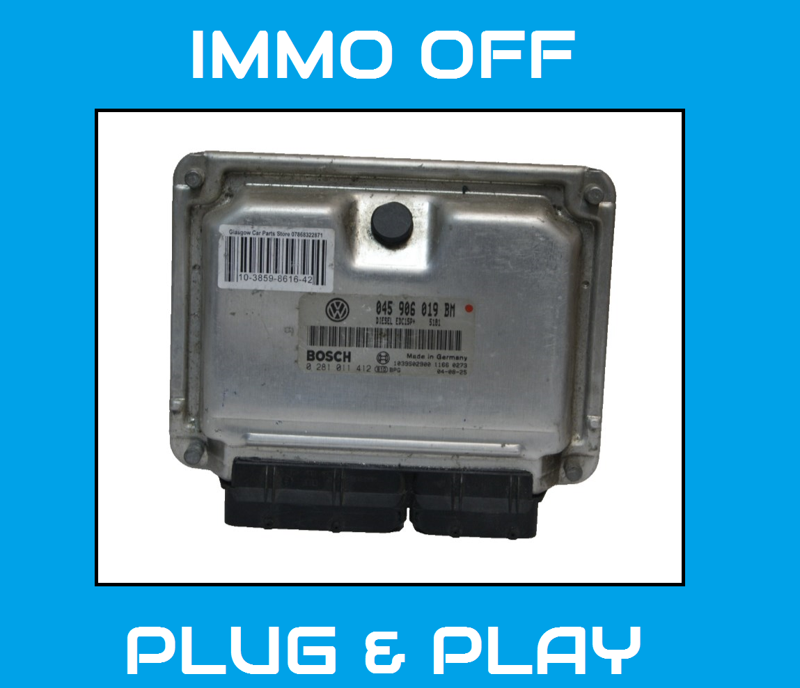 SKODA ECU  045906019BM 0281011412  PLUG AND PLAY IMMO OFF