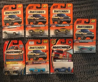 Lot of 7 Matchbox Cars 1997-2003 Ford Mustang Chevy Convertible Camaro