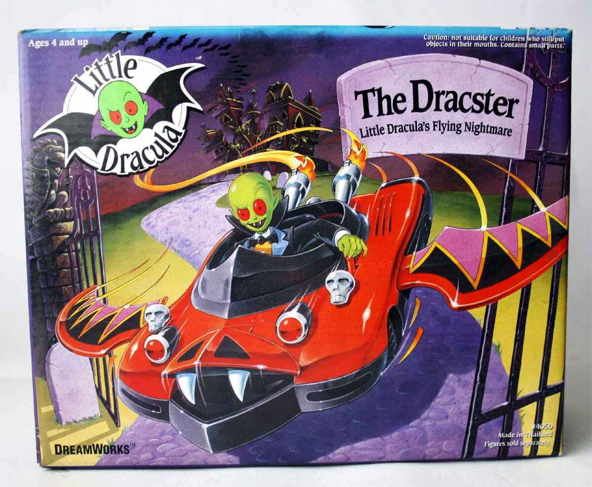 RARE VINTAGE 1991 LITTLE DRACULA DRACSTER FLYING CAR BANDAI