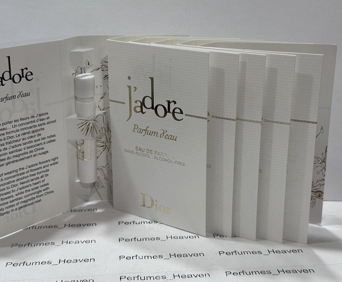 6 x  Dior J'Adore Parfum D'Eau Eau De Parfum 1.2ml Sample Spray Lot of 6 PCS