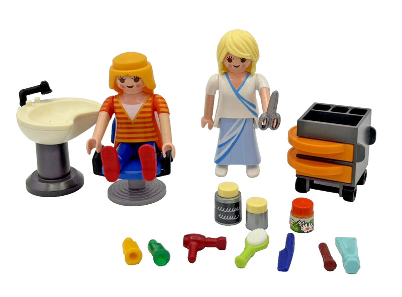 Playmobil Friseurin Friseursalon Mit ZubehÃ¶R Kundin Figur Haarstudio City Life