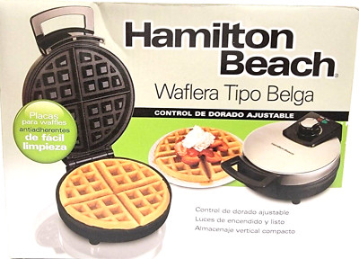 Hamilton Beach 26080 Belgian Waffle Maker With adjustable browning control 