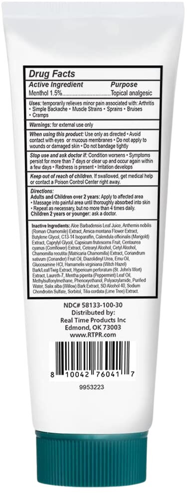 Real Time Pain Relief MAXX Pain Relief 3oz Tube