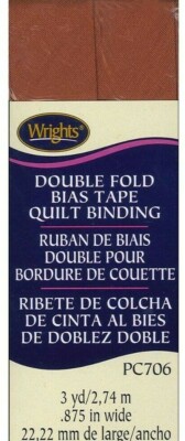 Wrights ~(PC706-0932) - Double Fold Bias Tape, Quilt Binding - Spice, 3 yd