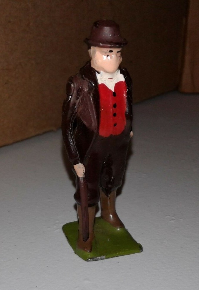 BRITAINS Made in England  Lead Toy FIGURES  Conductor and Gentleman with Cane