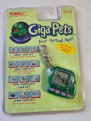 1997 New Sealed Giga Pets Floppy Frog Virtual Nano Pet with Real Frog sound