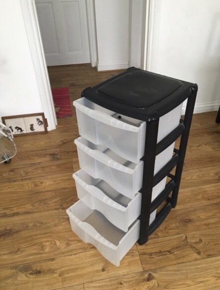4 draer plastic large storage tower / boxes in West End, Edinburgh