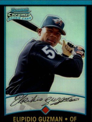 2001 Bowman Chrome Anaheim Angels Baseball Card #138 Elpidio Guzman RC