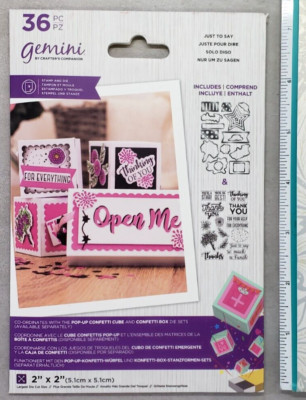 Crafters Companion Just To Say Stamp And Die Set From Pop Up Confetti Thanks